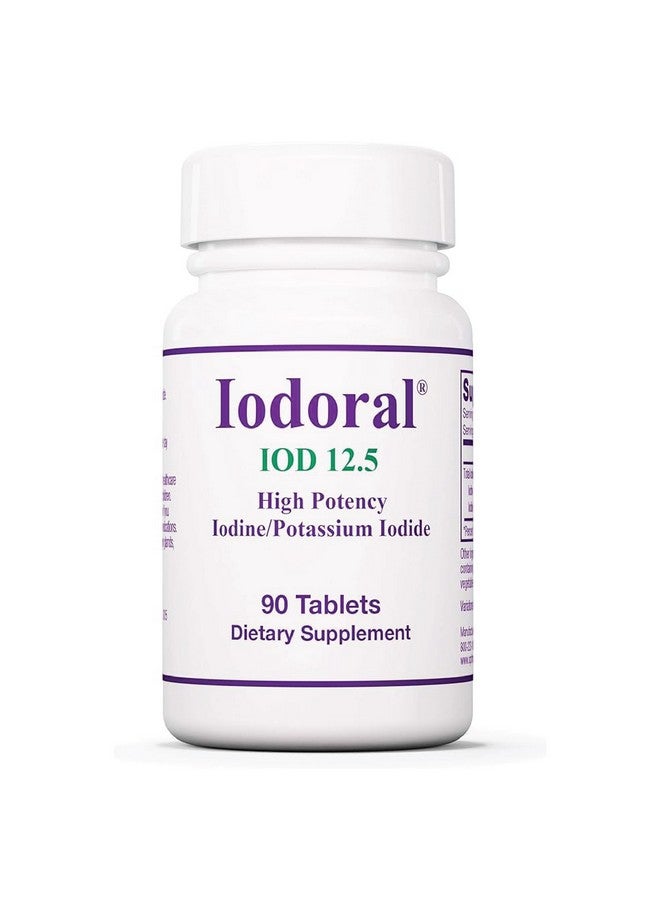 Optimox Iodoral 12.5mg Supplement - Iodine for Thyroid Support, Potassium Iodide Tablets, Lugol Solution, Daily Vitamins & Minerals - 90 Count - Image 1