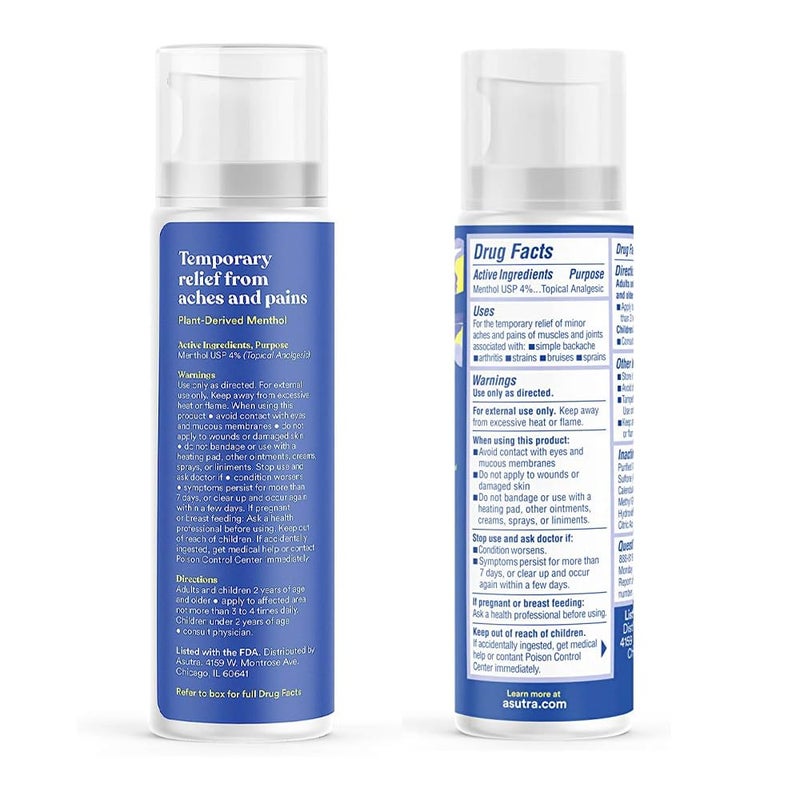 ASUTRA Relief Cream, 3 oz - Cooling Sensation, Temporary Relief from Muscle Discomfort and Soreness, 4% Menthol, Arnica Montana, and Dimethyl Sulfone (MSM) - Image 2