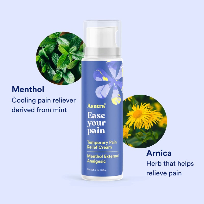 ASUTRA Relief Cream, 3 oz - Cooling Sensation, Temporary Relief from Muscle Discomfort and Soreness, 4% Menthol, Arnica Montana, and Dimethyl Sulfone (MSM) - Image 5