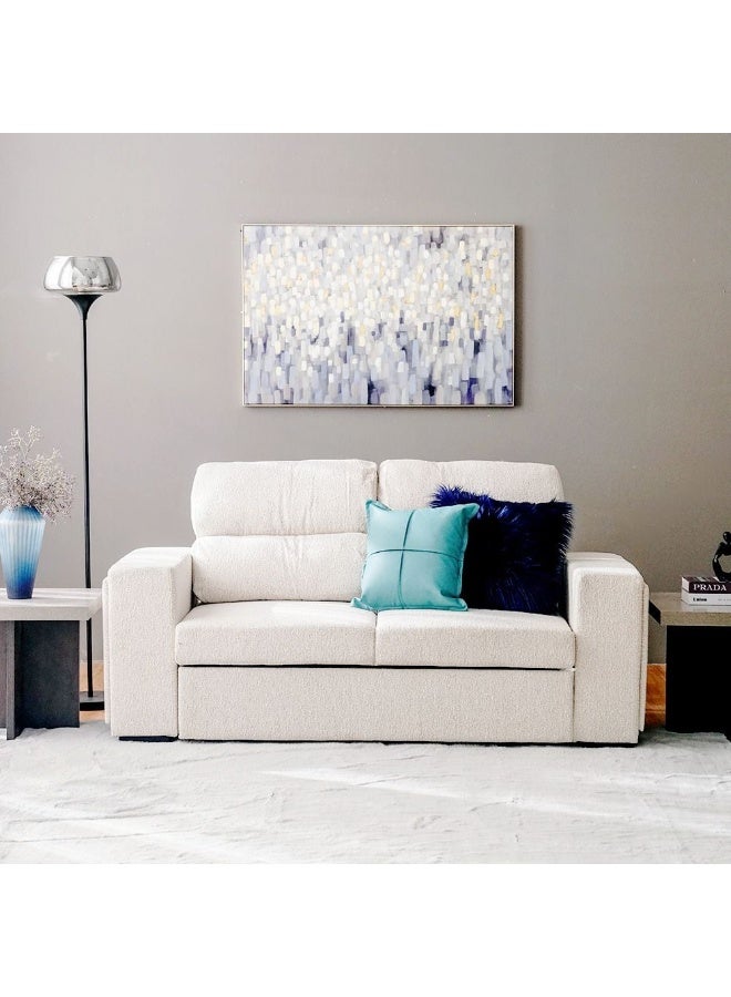 DANUBE HOME أريكة سرير من قماش لينزي مع تخزين وشاحن لاسلكي قابلة للتحويل سرير أريكة مريحة أثاث غرفة المعيشة L191XW101XH95 سم - بني - Image 1