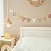 BEIOUDEXIN 393 Feet Triangle Flag Banner Bunting Pennant for Kids Teepee TentParty and Room Decoration10 Pcs single Sided Cotton Fabric FlagChildrens room decoration of babys room2 Strip Pack - Image 3