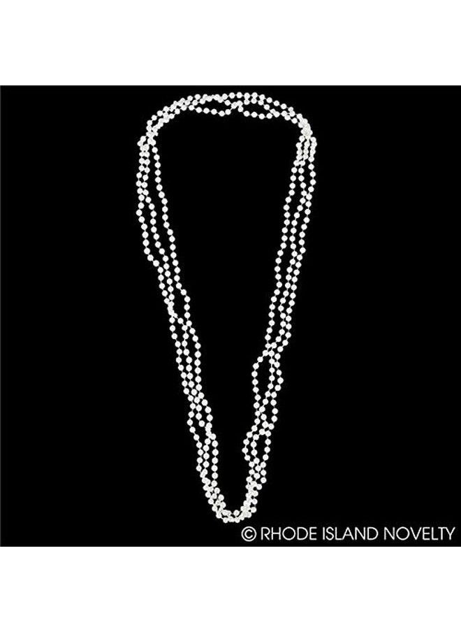 Rhode Island Novelty 48 Inch 7Mm White Pearl Necklaces Pack Of 12  - Image 3