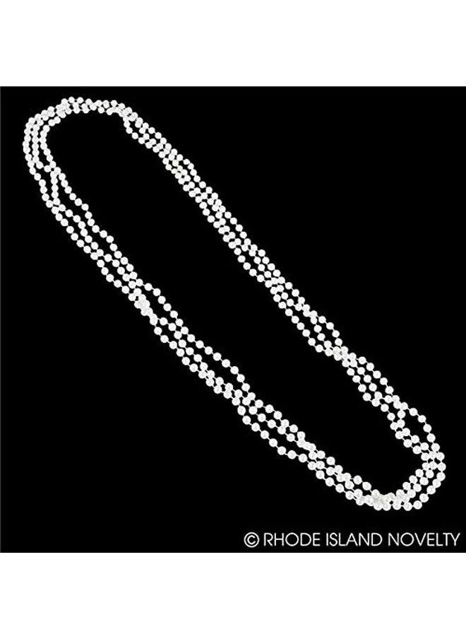 Rhode Island Novelty 48 Inch 7Mm White Pearl Necklaces Pack Of 12  - Image 4