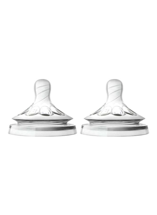 Philips Avent 2 Piece Anti-colic Natural Medium Flow Baby Bottle Teats Set With Skin Soft Material and Flexible Design - Image 1