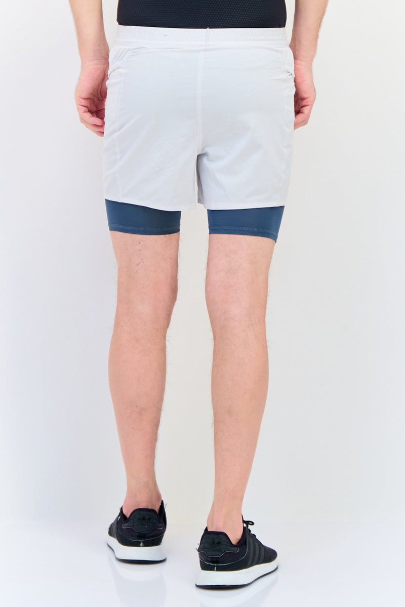 PUMA Men Sportswear Fit 5 Inseam 2 In 1 Shorts, Off White - Image 3