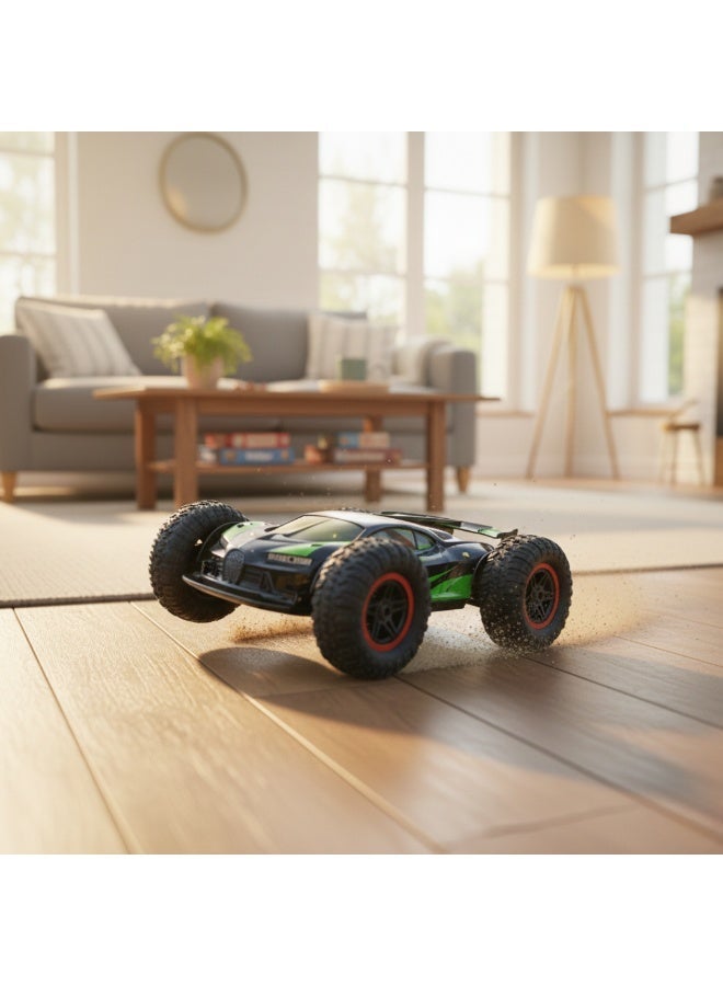 سيارة تحكم عن بعد عالية السرعة بمقياس 1:16 مع جهاز تحكم عن بعد بتردد 2.4 جيجاهرتز - بطارية قابلة للشحن 3.7 فولت - لعبة سيارة متينة للطرق الوعرة للأطفال مع شاحن USB - تتضمن جهاز تحكم عن بعد وملحقات - Image 3