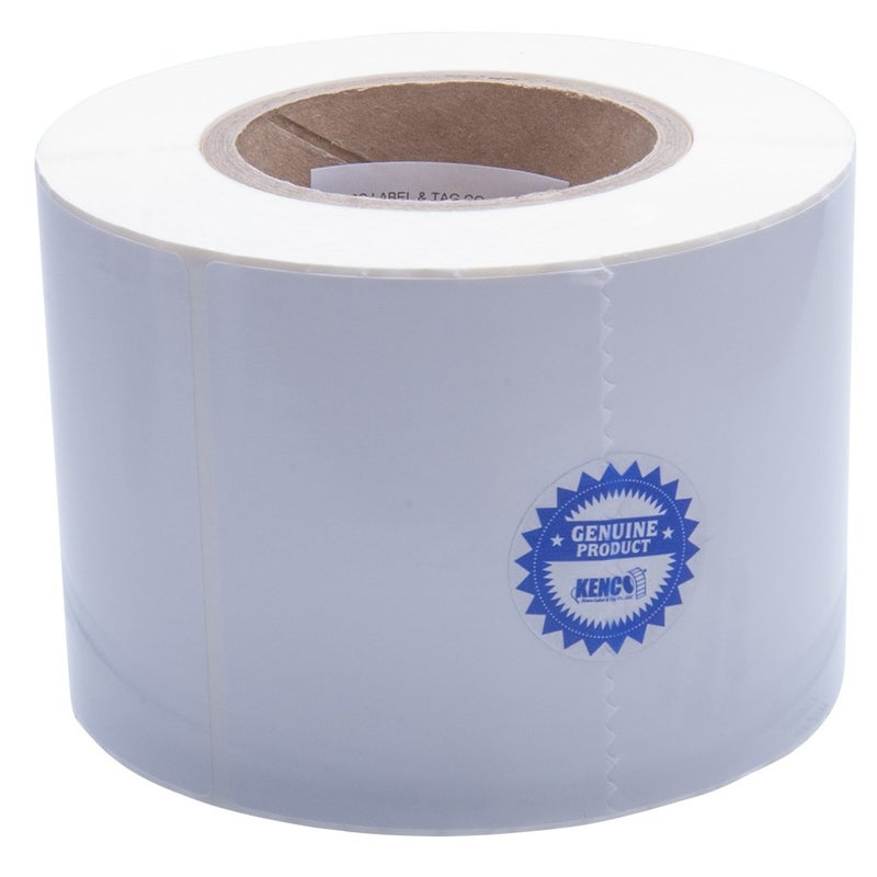 Kenco Premium Inkjet 4 X 6 Rectangle High Gloss Paper Roll-Fed Inkjet Labels. Compatible with Primera Color Label Printers and Many Other Printer Brands. Supplied 425 Labels on a 3 core. - Image 1