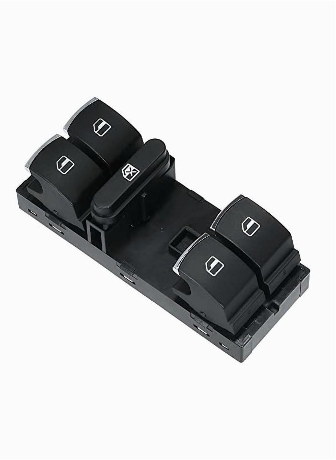 Car Master Power Window Switch 5ND 959 857 for VW, for CC for Tiguan Passat B6, for Golf Jetta MK5 MK6, Driver Left Side Console Control Window Lifter (Black)