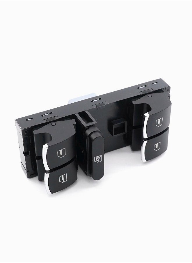 Car Master Power Window Switch 5ND 959 857 for VW, for CC for Tiguan Passat B6, for Golf Jetta MK5 MK6, Driver Left Side Console Control Window Lifter (Black)