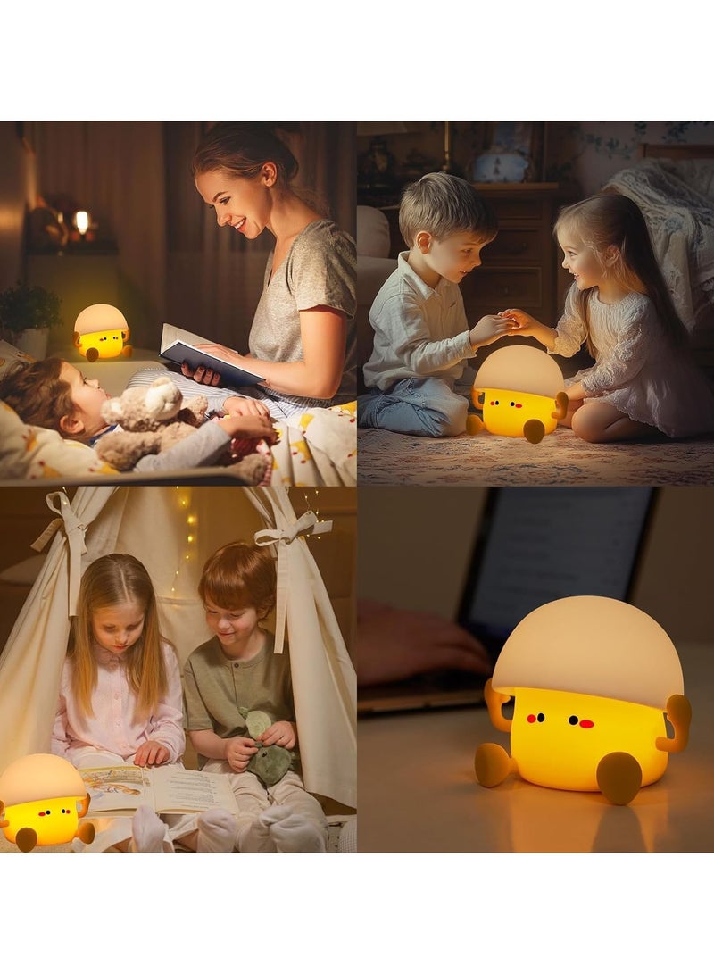 Night Light, Adorable Silicone Egg-Shaped LED Children's Lamp, Soft Glow Touch-Control Night Light, Perfect Bedside Companion for Nursery and Children's Bedroom Decor - Image 2