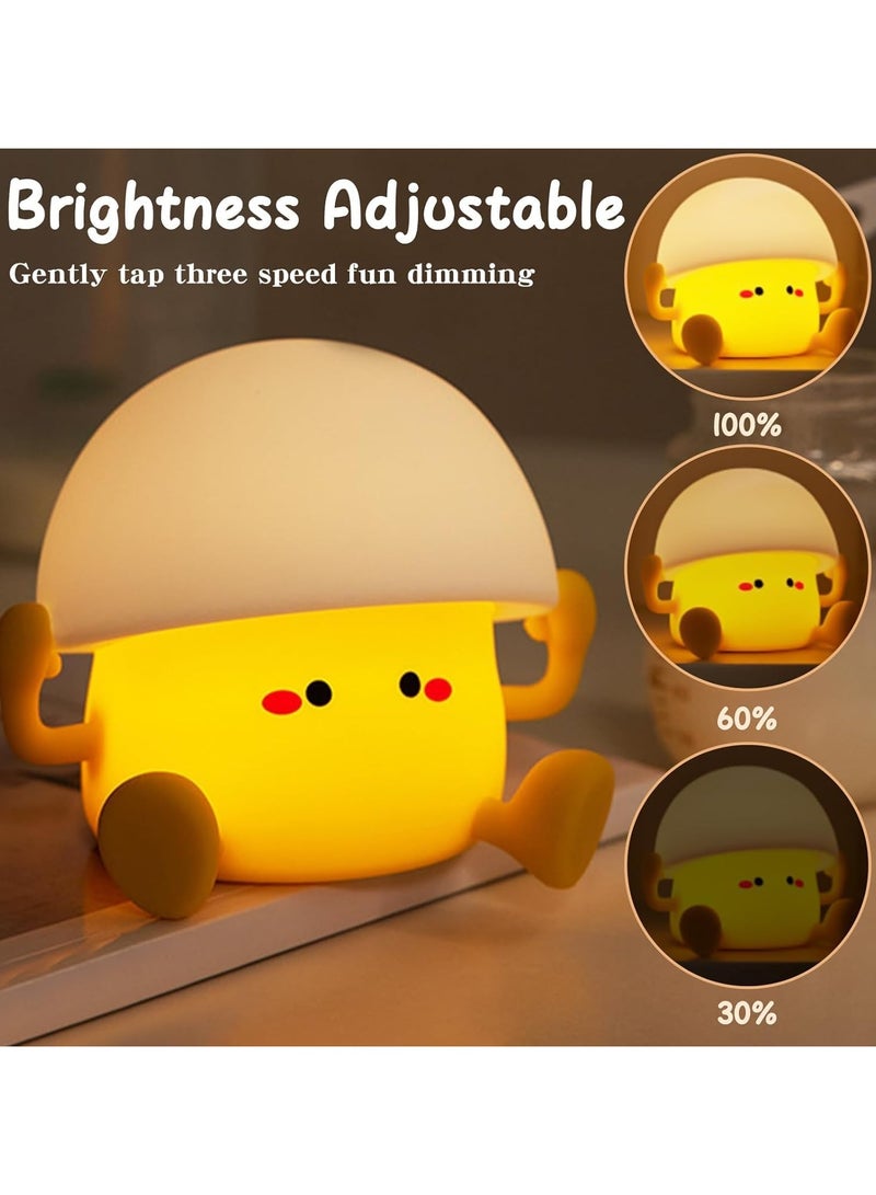 Night Light, Adorable Silicone Egg-Shaped LED Children's Lamp, Soft Glow Touch-Control Night Light, Perfect Bedside Companion for Nursery and Children's Bedroom Decor - Image 3