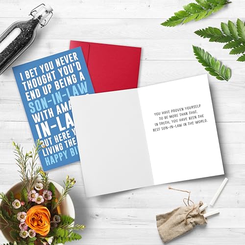 Bewoow Funny Son-in-Law Birthday Card from Awesome In-Laws, Hilarious & Sarcastic Greeting for Him, Happy Birthday Card Gift for Son-in-Law Living the Dream, Fun Bday Gift for Men - Image 4