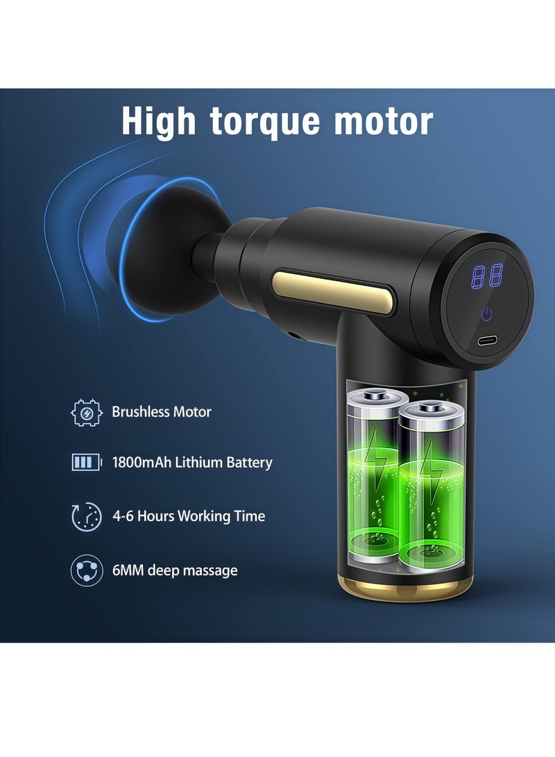 Generic Mini Massage Gun Percussion Deep Tissues Muscle Massager Gun With 6 Speeds Massage Device Super Quiet Portable Electric Handheld Body Massager For Back Neck Pain Relief - Image 3