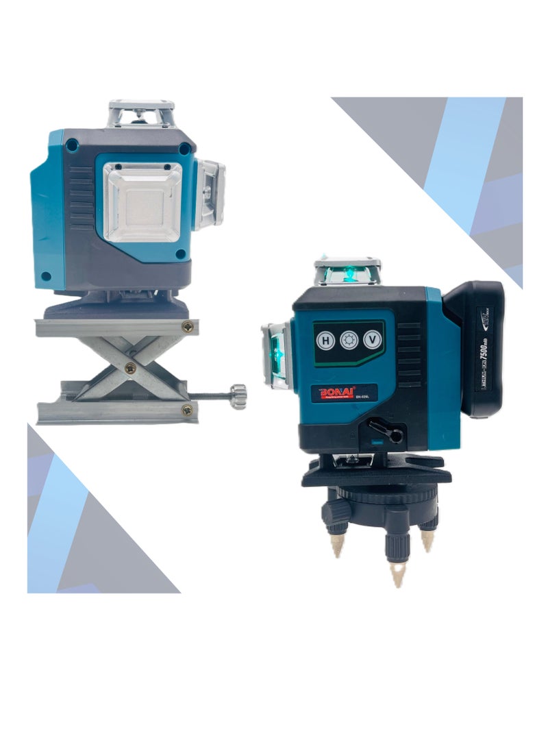 BONAI - 16-Line 4D Green Beam Laser Level: High-Precision, Self-Leveling Tool for Indoor & Outdoor Projects - Image 1