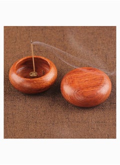 Y&D Incense Burner Bowl Wood Round Stick Holder Bowl, Natural Box, Indoor Aromatherapy Desktop Decoration Agarwood Burning Box  - Image 3