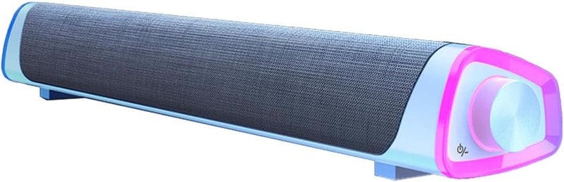 Bluetooth- Computer Speaker, RGB Computer Sound Bar Desktop Speaker, 3D Stereo Surround Sound Box with Volume Knob 3.5mm Audio Input for Desktop PC Laptop Smartphone Tablet. - Image 1