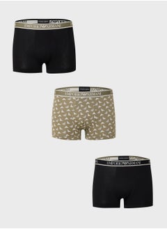 EMPORIO ARMANI 3 Pack Logo Band Boxers  - Image 1
