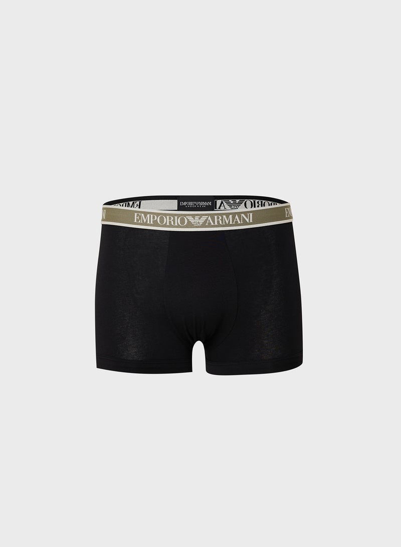 EMPORIO ARMANI 3 Pack Logo Band Boxers  - Image 2