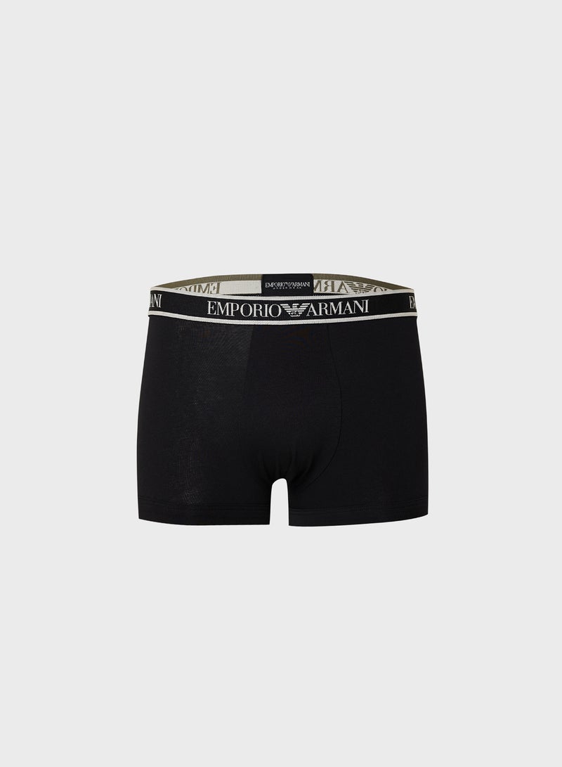 EMPORIO ARMANI 3 Pack Logo Band Boxers  - Image 4
