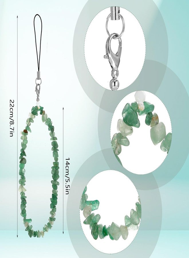 YQQYG Turquoise Green Phone Charm, Natural Gemstone Beaded Phone Strap Wrist Strap, Natural Stone Beaded Phones Charm, Women Girls Turquoise Accessories Keychain for Mobilephone - Image 4