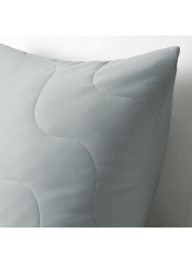 Beauenty - Cushion cover, light grey-turquoise, 50x50 cm - Image 1