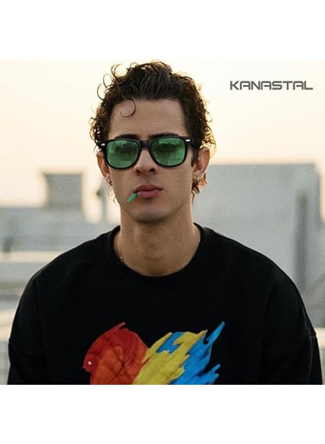 KANASTAL Polarized Sunglasses Men, Fashion Square Sun Glasses Women, Classic Shades for Womens, Driving Fishing Outdoor 100% UV400 Protection - Image 5