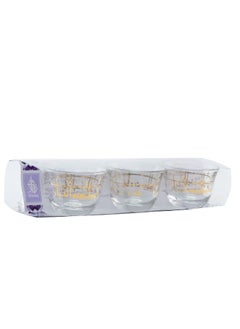 Dimlaj 6-Piece Elegant Design Luxurious Arabic Glass Coffee Cup Set Clear and Gold 68 ml DJ-42806  - Image 2