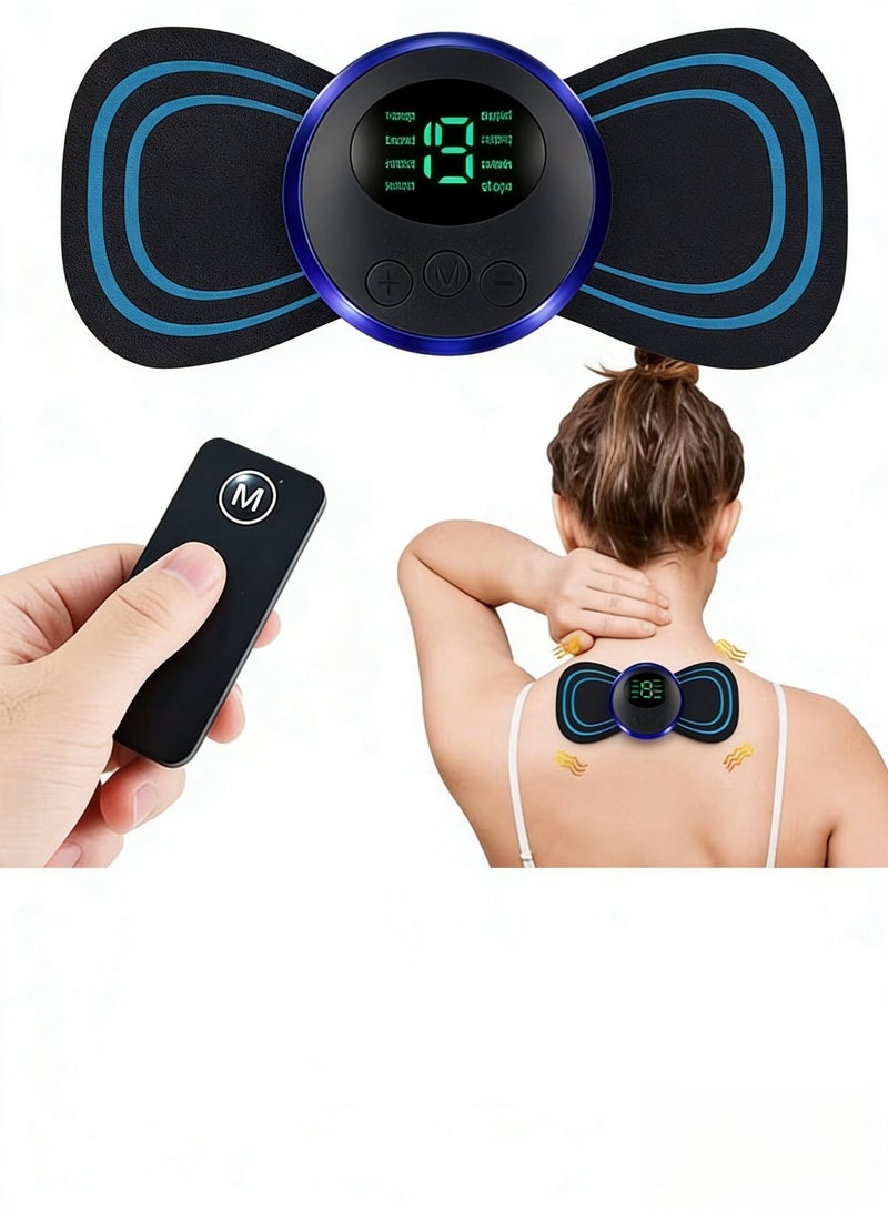 5 قطع جهاز تدليك صغير EMS مكركرنت - جهاز تدليك نقاط الوخز الكهربائية الحيوية EMS مدلك التصريف اللمفاوي وسادة تدليك لاسلكية محمولة صغيرة كهربائية EMS مدلك الرقبة لتخفيف الألم - Image 2