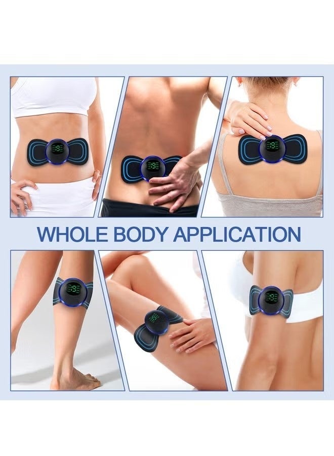 5 قطع جهاز تدليك صغير EMS مكركرنت - جهاز تدليك نقاط الوخز الكهربائية الحيوية EMS مدلك التصريف اللمفاوي وسادة تدليك لاسلكية محمولة صغيرة كهربائية EMS مدلك الرقبة لتخفيف الألم - Image 4