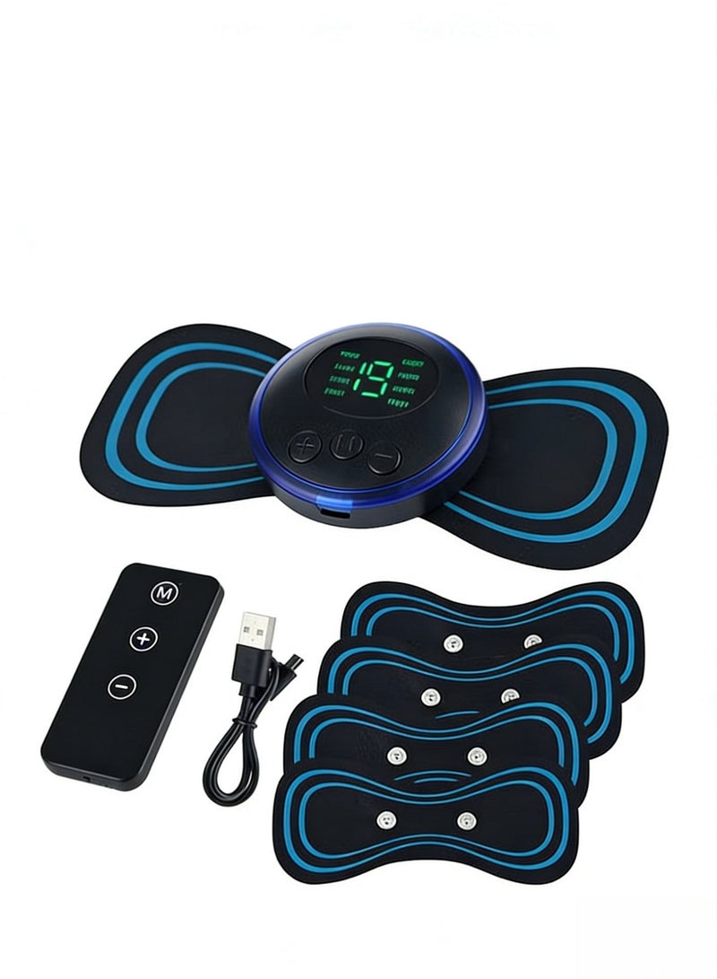 5 قطع جهاز تدليك صغير EMS مكركرنت - جهاز تدليك نقاط الوخز الكهربائية الحيوية EMS مدلك التصريف اللمفاوي وسادة تدليك لاسلكية محمولة صغيرة كهربائية EMS مدلك الرقبة لتخفيف الألم - Image 1