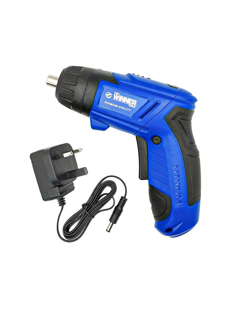 وينر طقم مفكات كهربائية لاسلكية من 29 قطعة من Winner Tools مع صندوق أدوات أزرق مفك براغي لاسلكي 3.6 فولت 1300 مللي أمبير في الساعة - Image 4