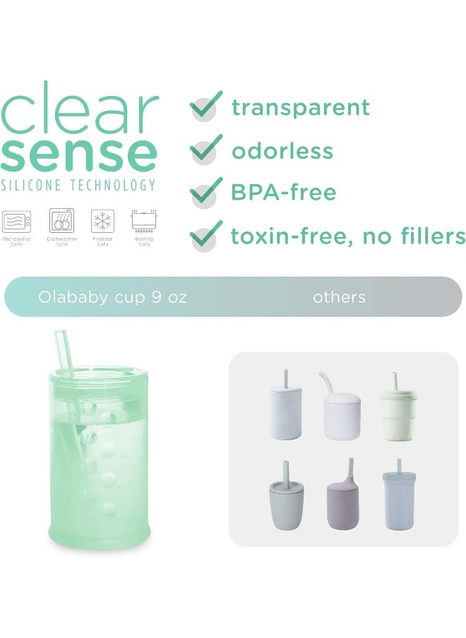Olababy Olababy Clear View Silicone Training Cup with Straw Lid  - Image 3
