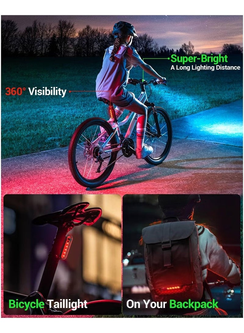 Bike Light High Lumen Super Bright Bike Light 6 4 Mode USB Rechargeable Bike Headlight and Tail Light Set Waterproof and Safe Bike Front and Rear Lights  - Image 4