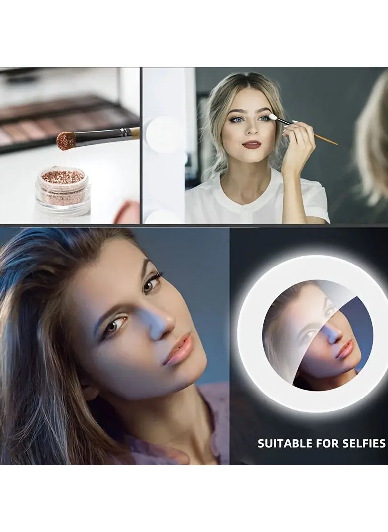 Portable LED Selfie Ring Light with 3-Level Brightness – USB Rechargeable, Battery Operated, or Handheld Photography Fill Light for Live Streaming, Video Calls, and Outdoor Use, Selfie Enhancement | Aesthetic Lighting | LED Light Technology  - Image 5