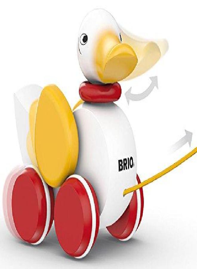 Brio Infant & Toddler 30323 - Pull Along Duck Wood Baby Toy with Flapping Wings for Kids Ages 1 and up - Image 3