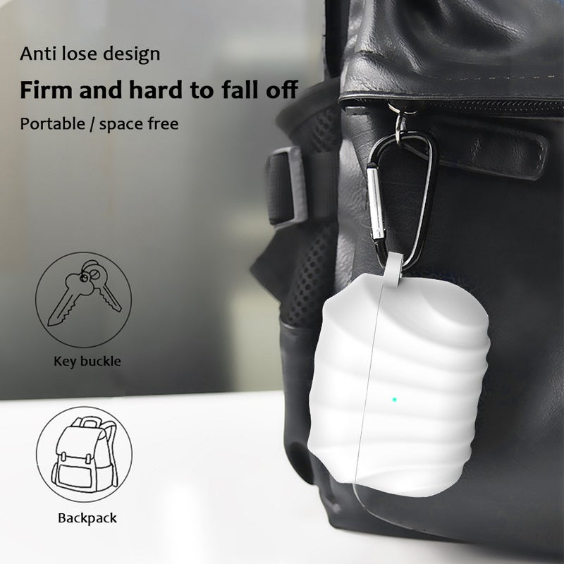 Cute Protective Earphone Cover Case Compatible With AirPods Pro White - Image 5