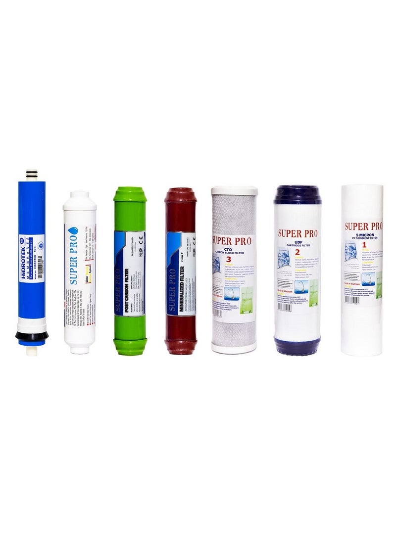 Super Pro 7 Stage Filter Set For Home Desalination Devices 
