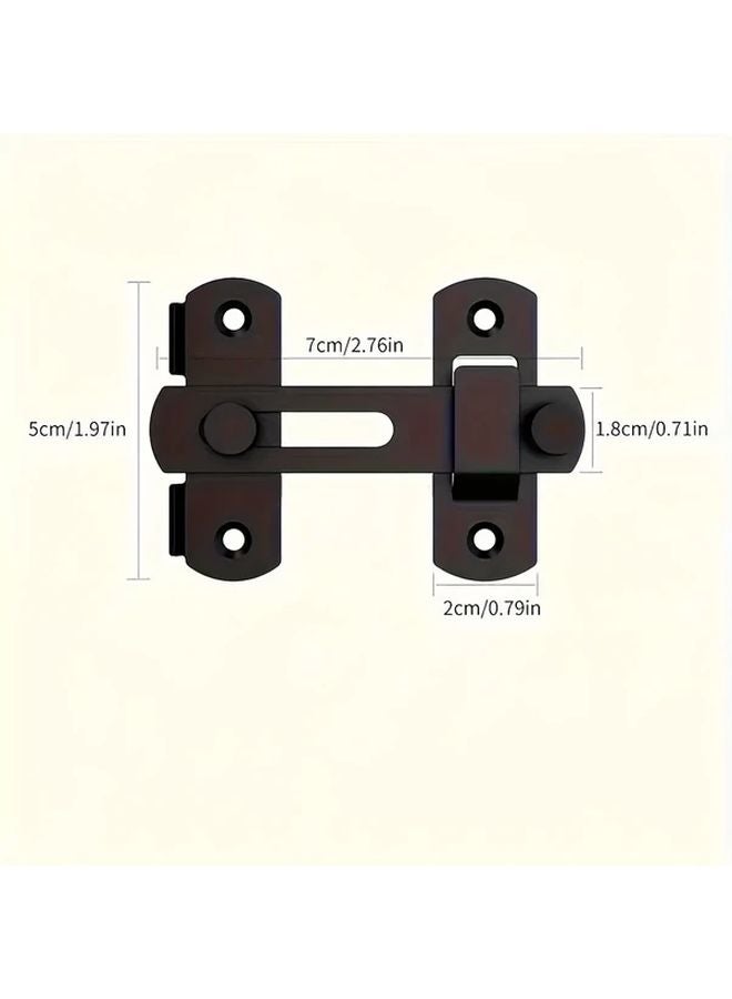 2pcs Heavy Duty 3 Inch Door Latch 180 Degree Adjustable Anti Theft Sliding Door Buckle - Image 4