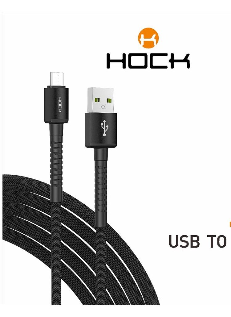 وصلة قماش مايكرو كابل شحن ونقل بيانات مصمم خصيصًا للأجهزة التي تستخدم منفذ مايكرو USB  تتميز بجودتها العالية ومتانتها، وتوفر تجربة شحن سريعة وموثوقة