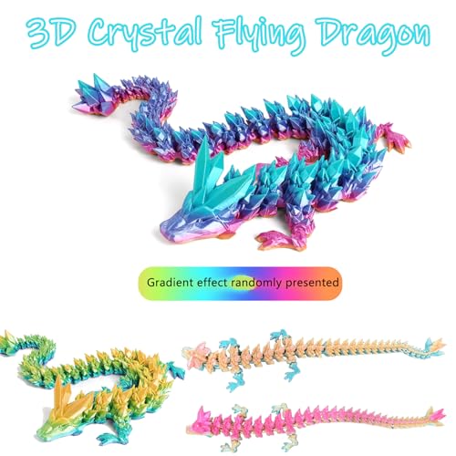 Zytiqt 2 PCS Dragon, 3Detailed Dragon Statue for Desk Decor, Unique 3D Printed Products for Home and Office, Cool Dinosaur Toys for Collectors - Image 3