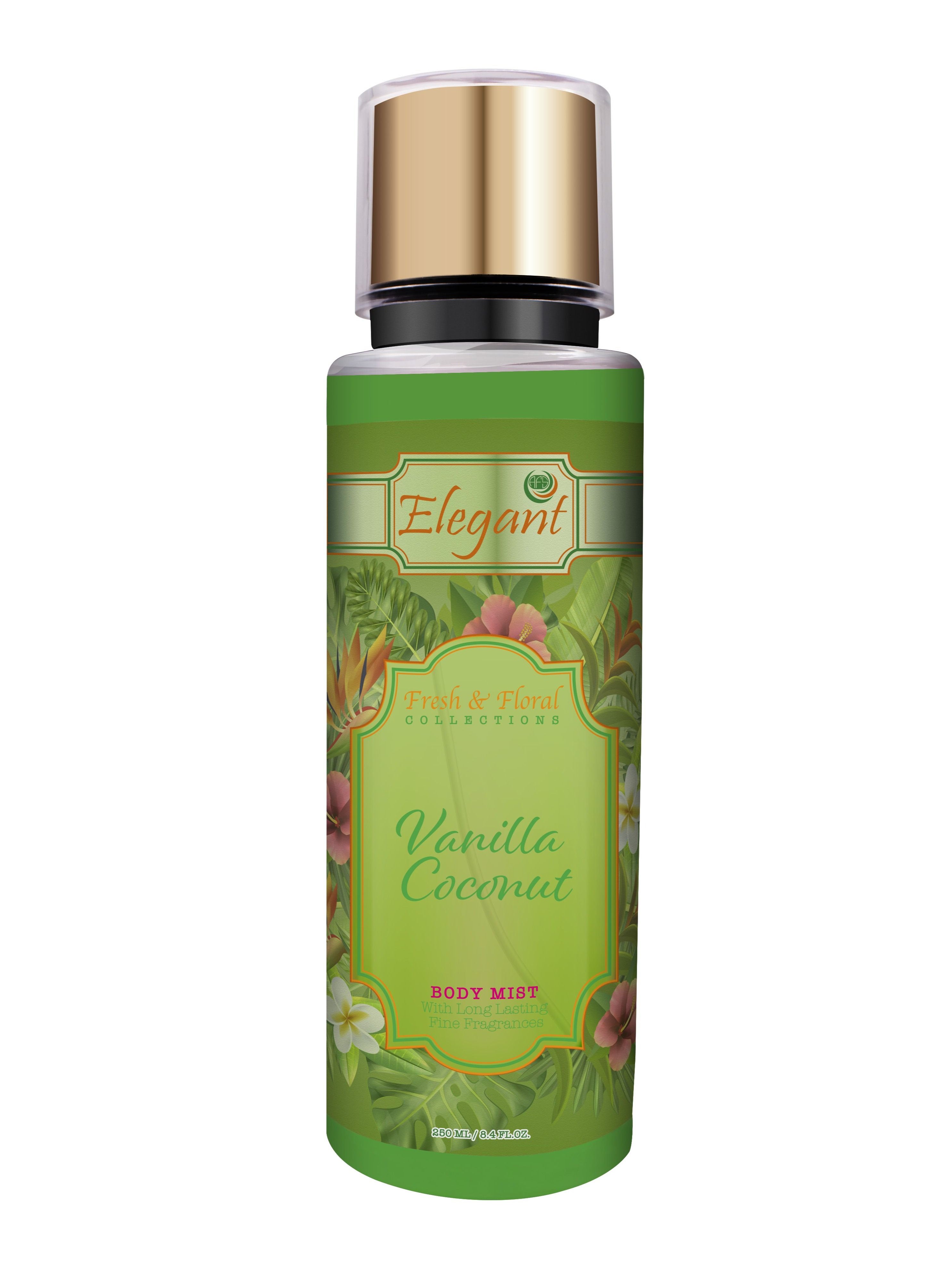 Elegant Vanilla Coconut Body Mist Spray 250ml 