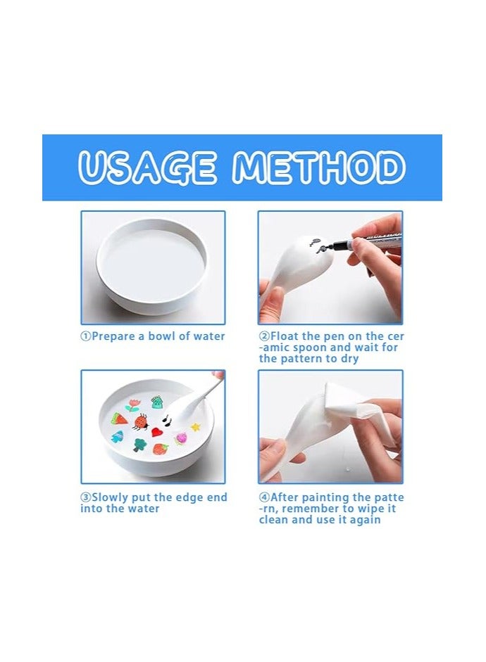 12 قطعة من أقلام الرسم المائي السحرية، قلم حبر عائم سحري، قلم ألوان مائية يمكن أن يطفو في الماء، أقلام تحديد عائمة للرسم السحري، هدايا للأطفال من سن 3 إلى 12 عامًا من الأولاد والبنات والأطفال الصغار - Image 4