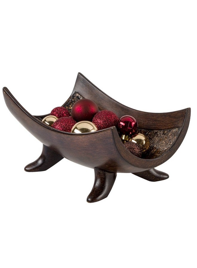 Creative Scents Schonwerk Brown Decorative Bowl for Home Decor - Dining Room Centerpiece - Coffee Table Decor for Living Room - 10" Resin Bowl - House Decor Decorations or Key Bowl for Entryway - Image 1