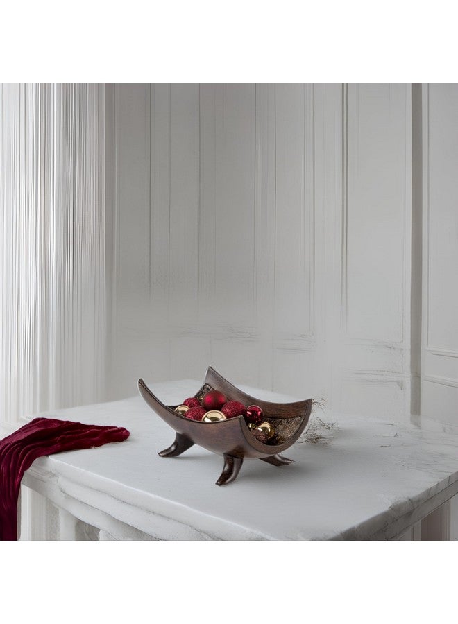 Creative Scents Schonwerk Brown Decorative Bowl for Home Decor - Dining Room Centerpiece - Coffee Table Decor for Living Room - 10" Resin Bowl - House Decor Decorations or Key Bowl for Entryway - Image 5