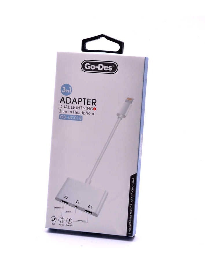 GO-DES Go Des GD-UC018 Headphone Charger and Aux Converter - Image 2