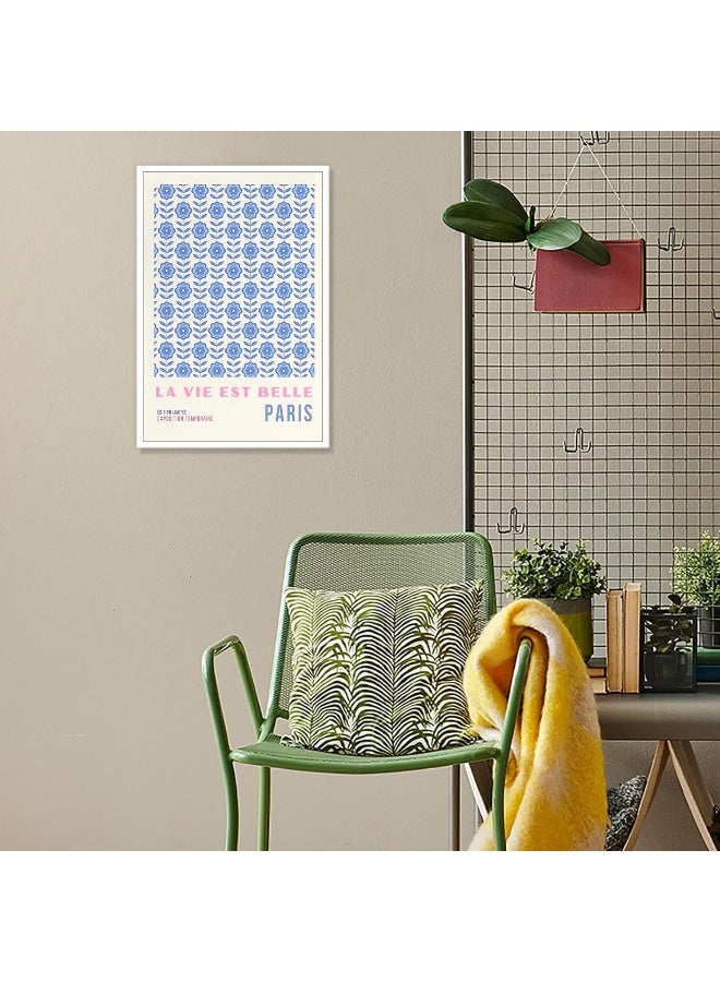 Home Trove TRLZHOA Retro La Vie Est Belle éDition LimitéE Exposition Temporaire Posters 60s Flower Paris Natural Theme Art Bouquet Flowers Plant Prints For Home Bedroom Dorm Office Wall Decor 12x16in Unframed  - Image 2