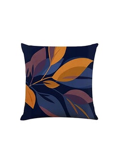 Excefore Pillow Cases, 4 Pcs Decorative Navy Blue Orange Cushion Covers 18x18 inch Linen Square Throw  - Image 3