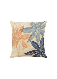 Excefore Pillow Cases, 4 Pcs Decorative Navy Blue Orange Cushion Covers 18x18 inch Linen Square Throw  - Image 4