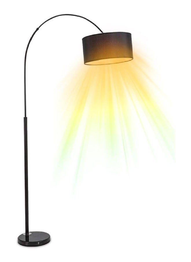 Cady One Tall Lampshade and LED Floor Lamp for Living Room with Adjustable Hanging Cylinder Shade with Remote Control, Reading Light for Bedroom or Office Black 12W 185 x 38cm  - Image 4