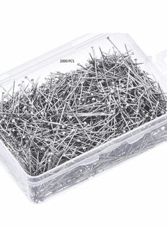 KASTWAVE Straight Pins, Sewing pins, for Jewelry DIY Decoration, Crafts, Sewing Projects, Durable Stainless Steel Dressmaker Pins, Satin Pins for Jewelry Making 2000 Pieces (1 Inch)  - Image 1